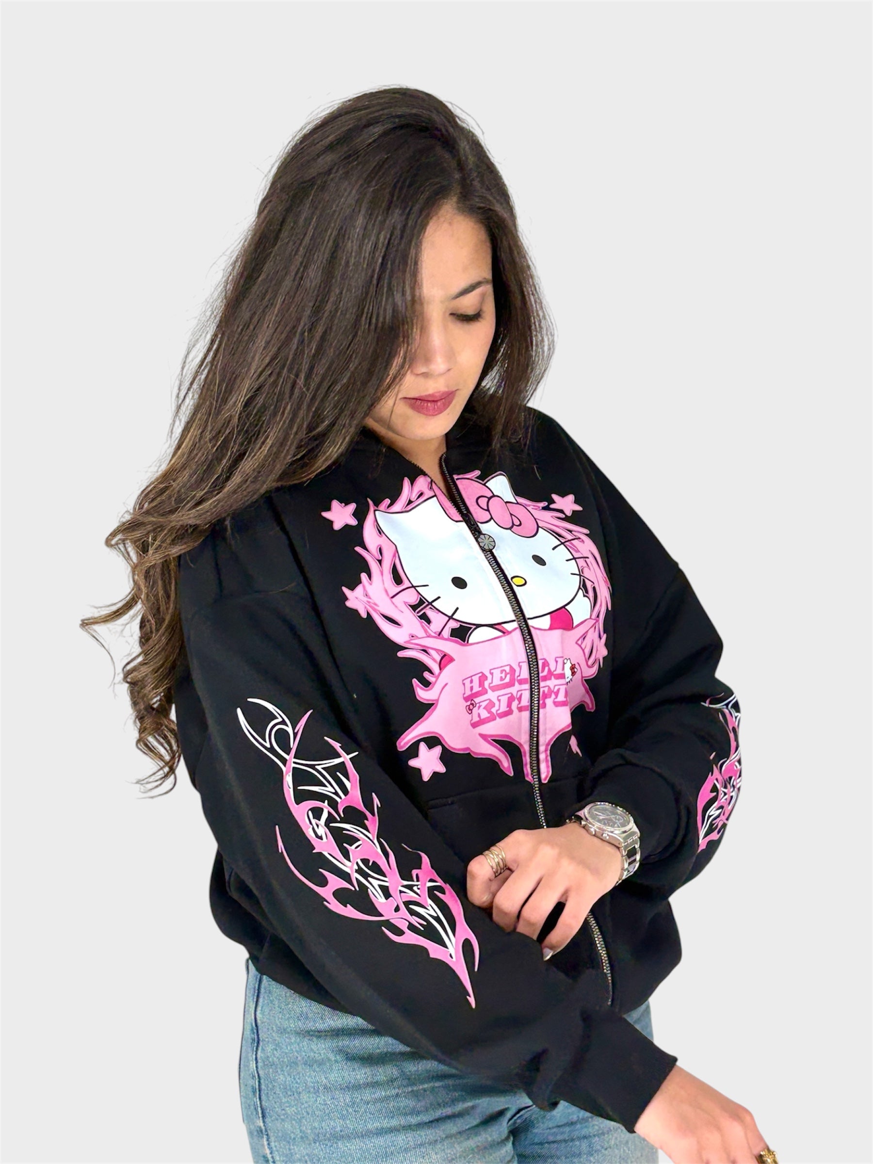HELLO KITTY ZIP UP HOODIE