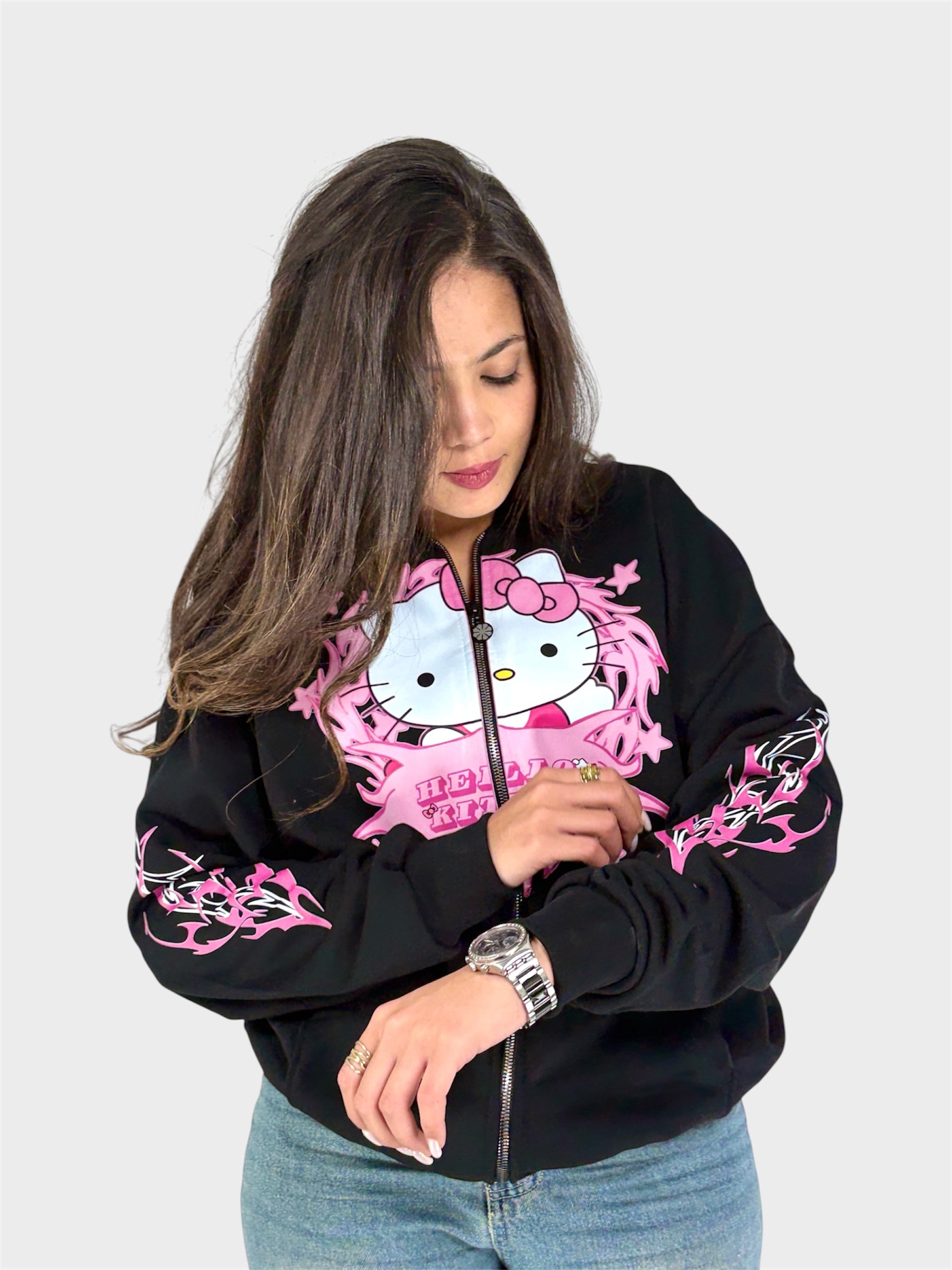 HELLO KITTY ZIP UP HOODIE