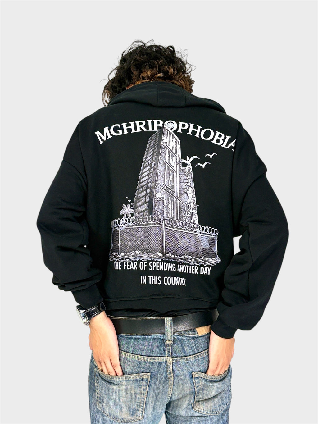 MAGHRIBOPHOBIA ZIP UP HOODIE
