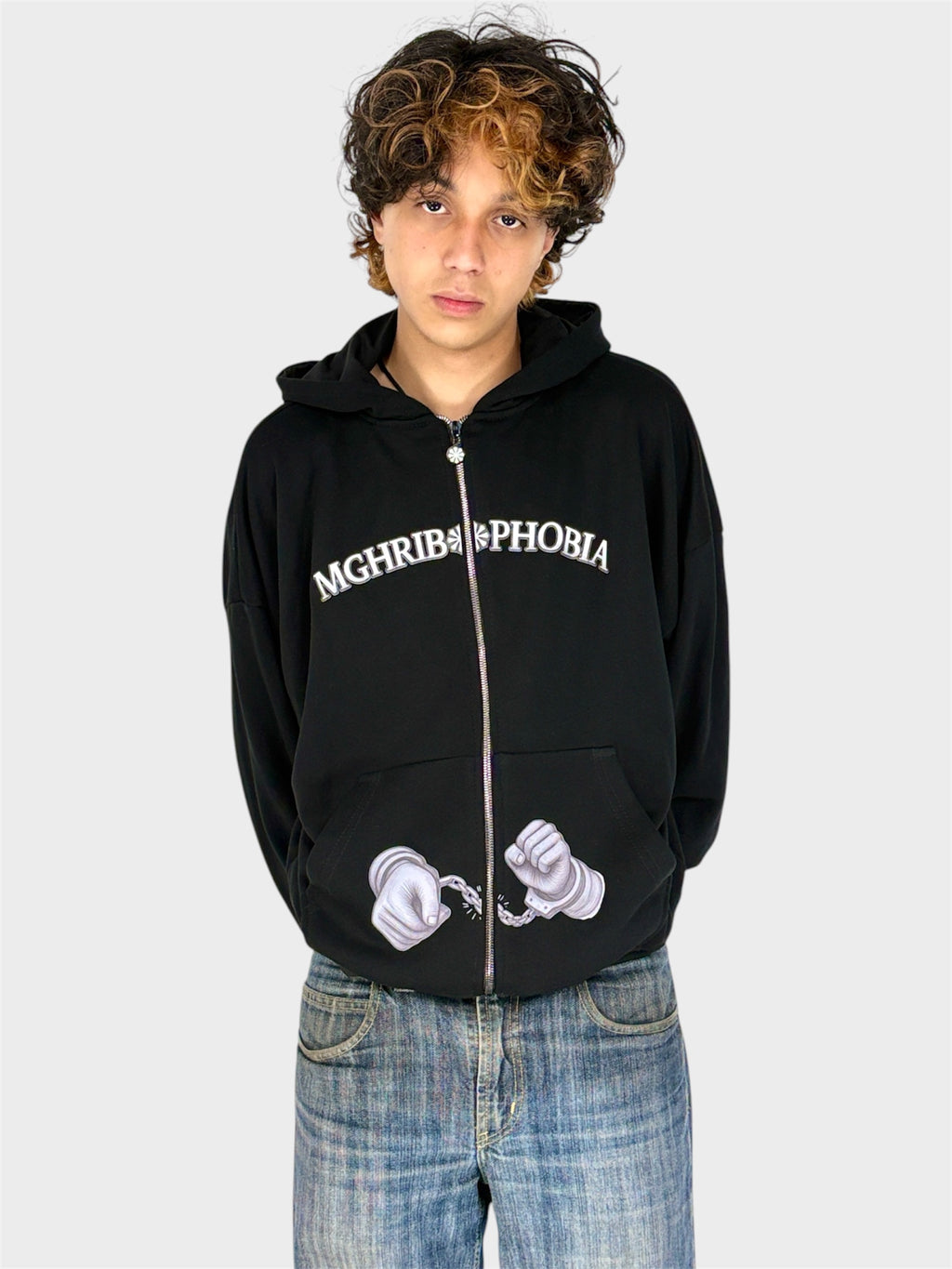 MAGHRIBOPHOBIA ZIP UP HOODIE