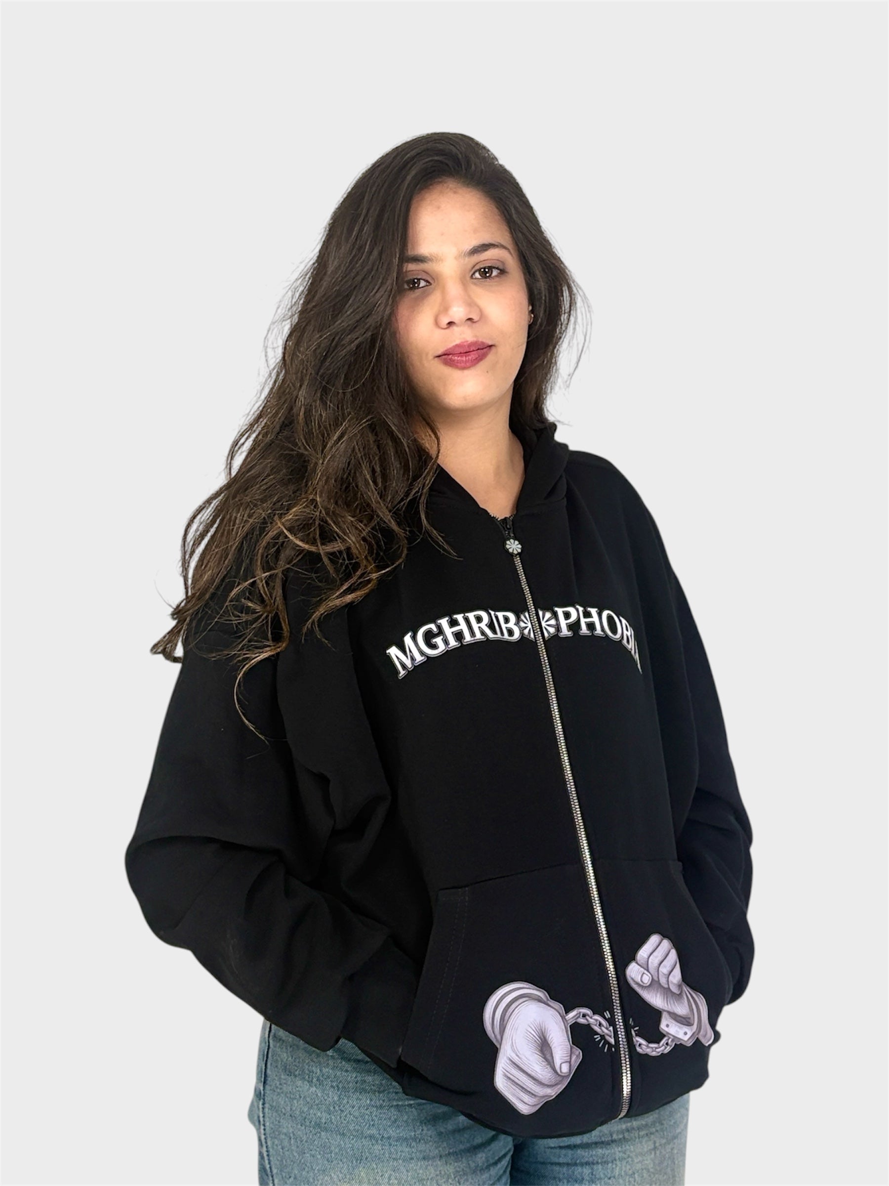 MAGHRIBOPHOBIA ZIP UP HOODIE